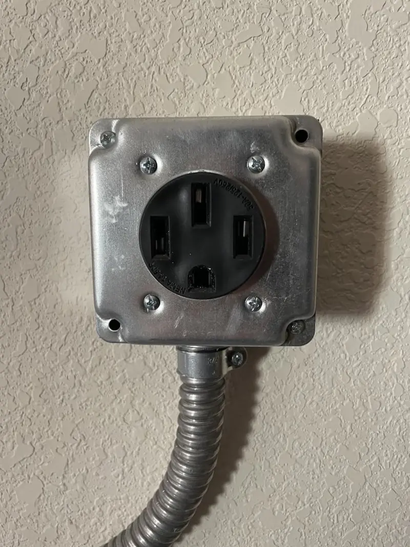 NEMA 14-50 outlet installed for Smart Home Electrical in Ticonderoga